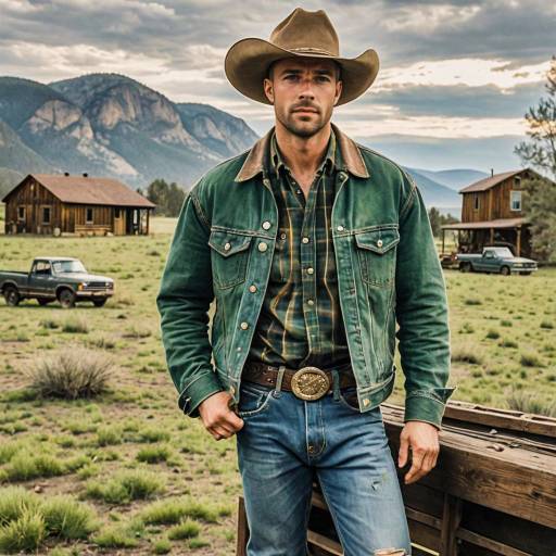 Rugged Cowboy in Earthy Tones