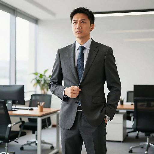 Confident Leader in Modern Office