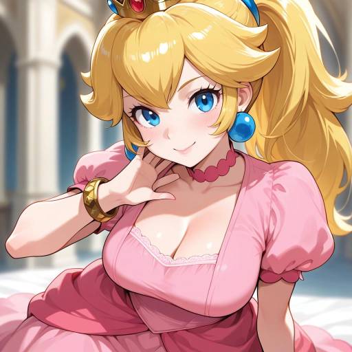 Princess Peach with Jewelry and Elegance