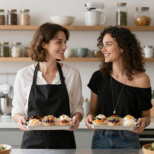 Joyful Cooking Moment in the Kitchen