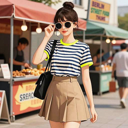 Stylish Woman at Berlin Street Food