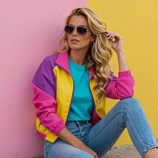 Vibrant Style: Confident Blonde Woman