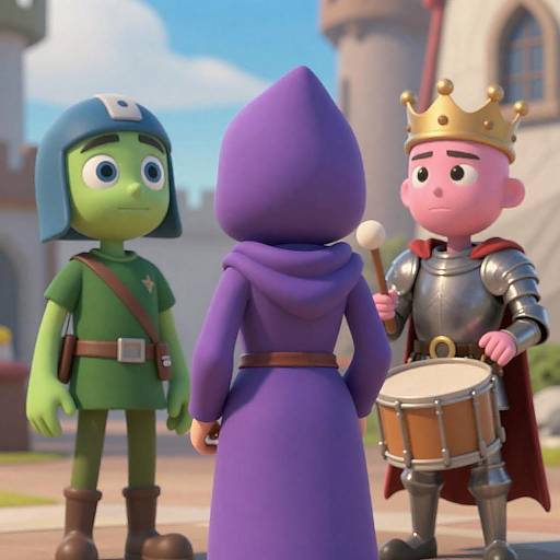 Medieval CGI Characters in Unique Scene