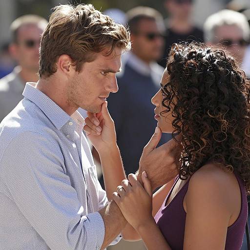 Intimate Outdoor Moment in Bright Sunlight