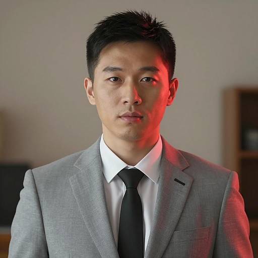 Elegant Portrait of an Asian Man