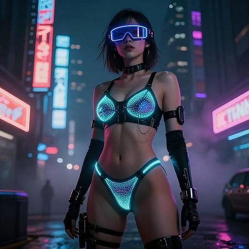 Cyberpunk Bioluminescent Night Fashion