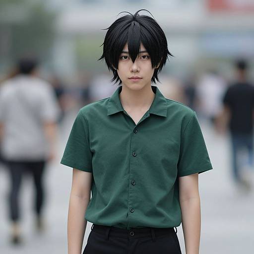 Realistic Casual Deku Costume Portrait