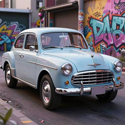AI-Enhanced Vintage Car Art