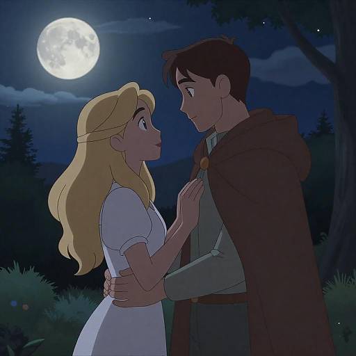 Romantic Night Scene in Animation