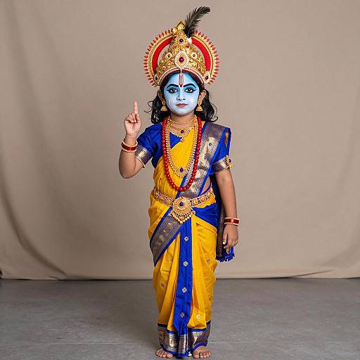 Vibrant Krishna Janmashtami Costume Photography