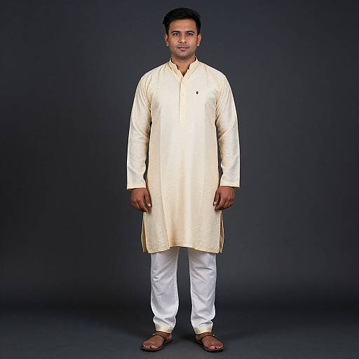 Traditional Indian Man in Trousers