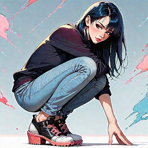 Anime Character in Distressful Moment