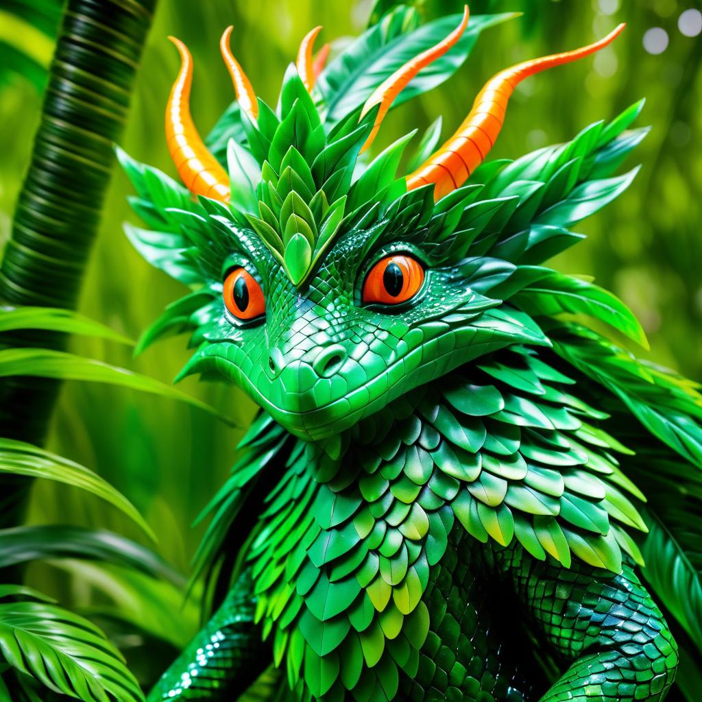 Vibrant Amazonian Creature in Fantasy Art