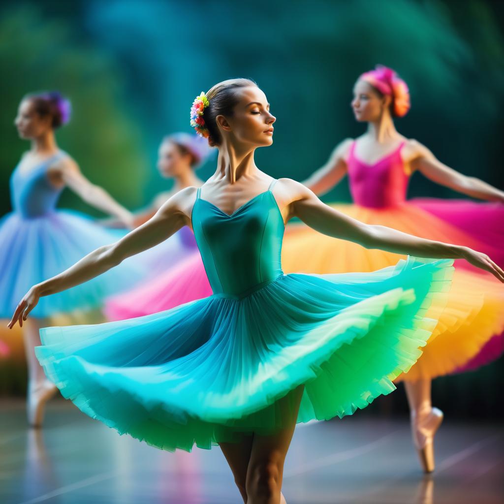 Vibrant Ballet Dancer in Soft Focus