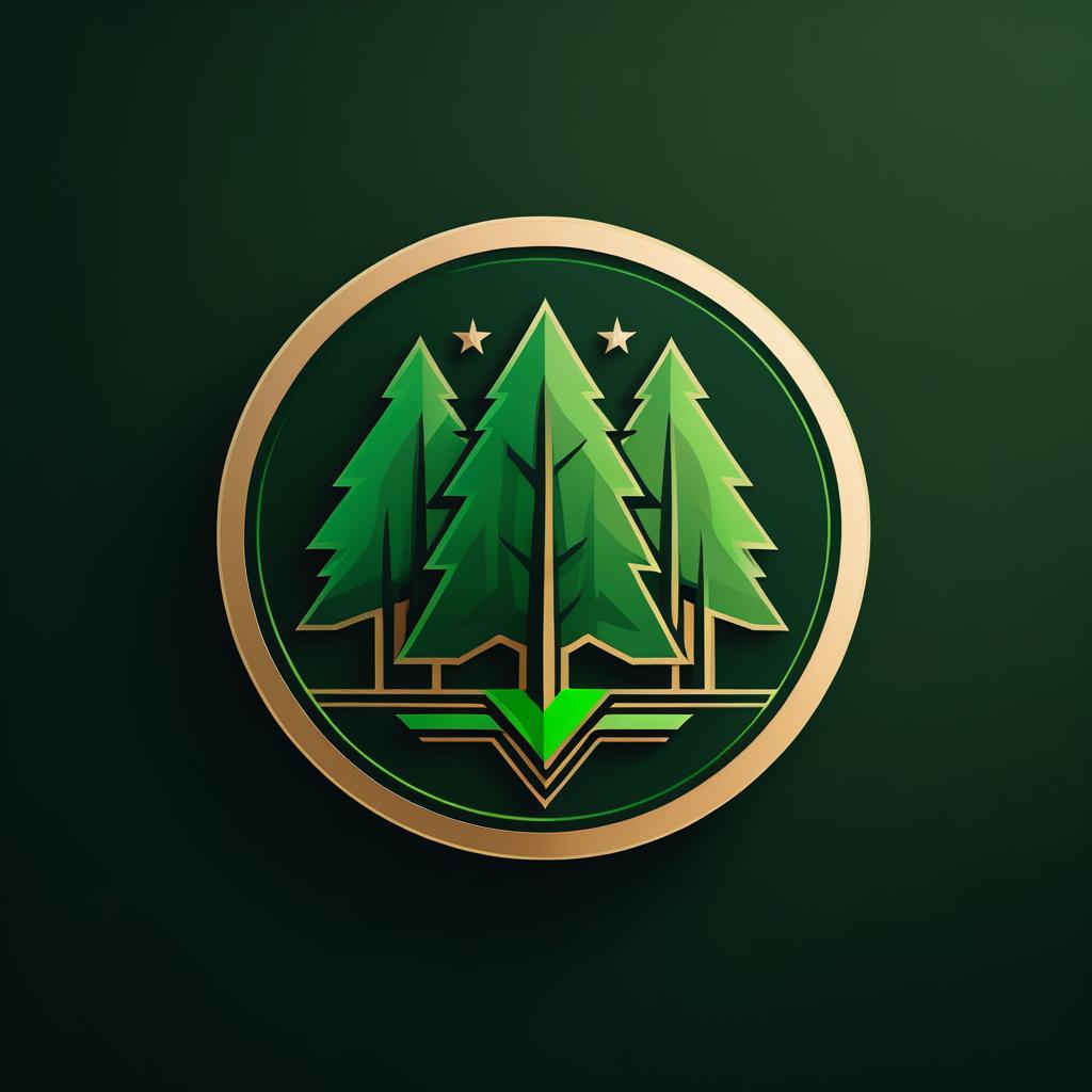 Sleek Forest-Themed Esports Team Logo