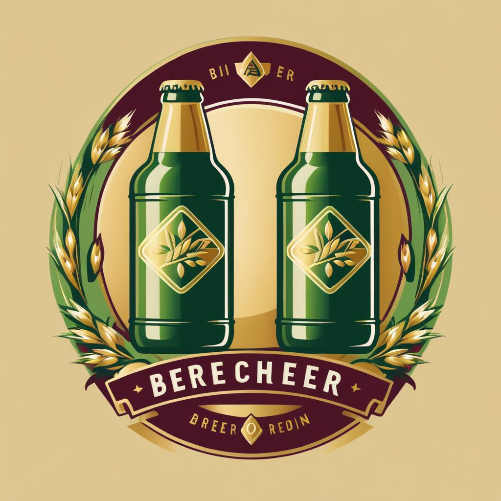 Retro Hipster Craft Brewery Logo Design