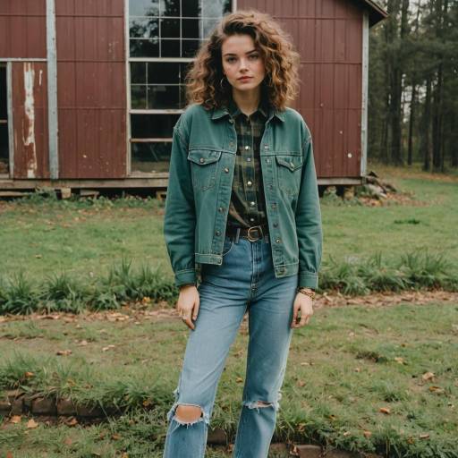 Vintage 90s Grunge Fashion Portrait