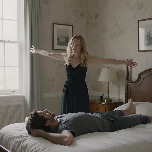 Floral Bedroom, Woman at Window