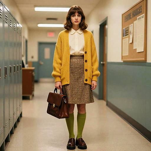 70s Schoolteacher Vintage Hallway Outfit