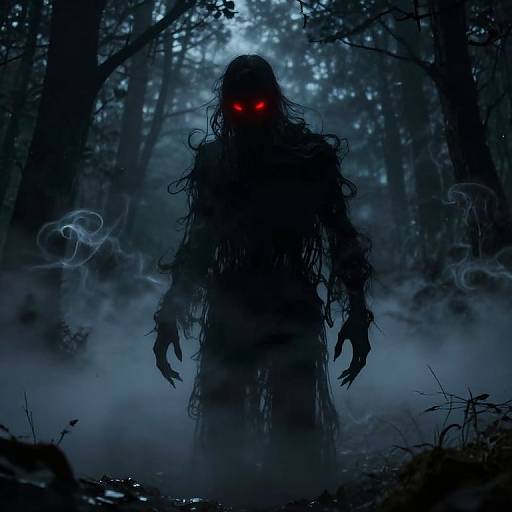 Eerie Humanoid Shadow Monster