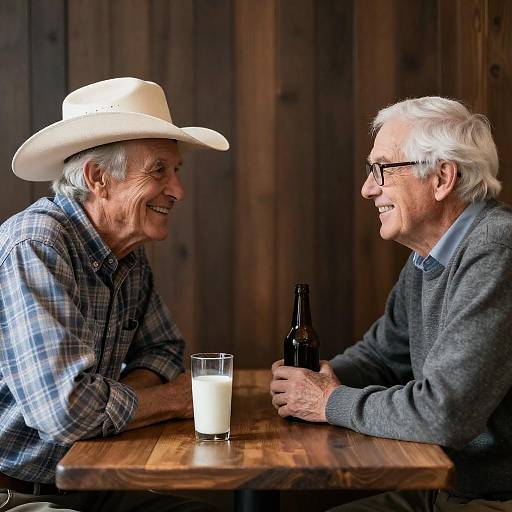 Elderly Friends Enjoying a Cheerful Moment