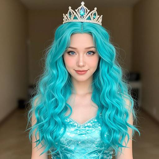 Realistic Mermaid Woman in Costume