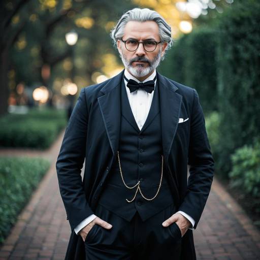 Victorian Style Gentleman in Formal Suit