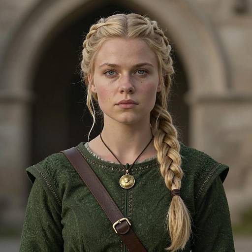 Young Woman in Viking Costume