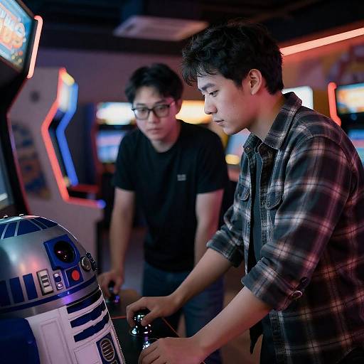 Dim Arcade Night with R2-D2 Machine