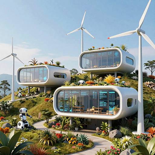 Futuristic High-Tech Hillside Homes