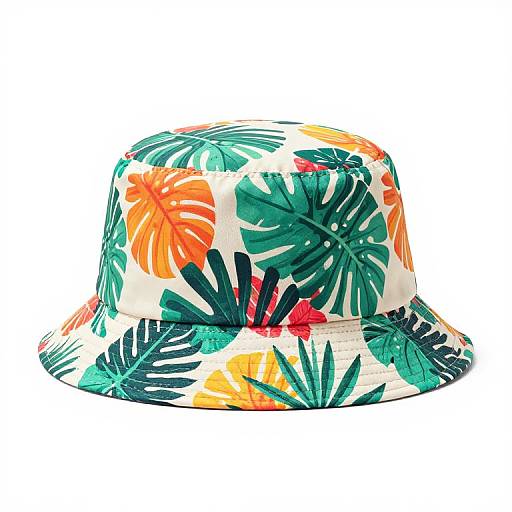 Minimalistic Tropical Bucket Hat Design