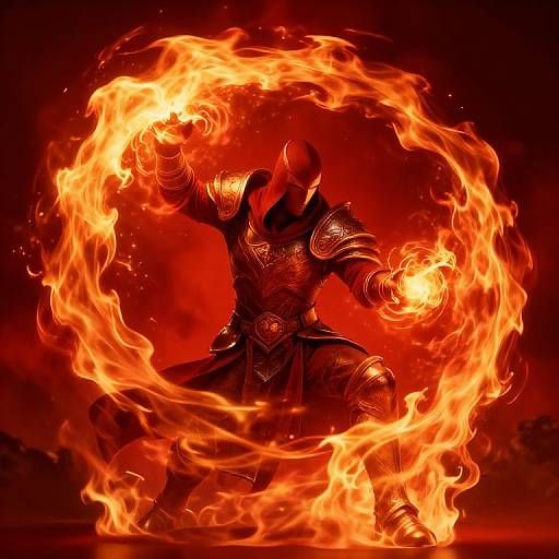 Fiery Sorcerer in Mystic Battle