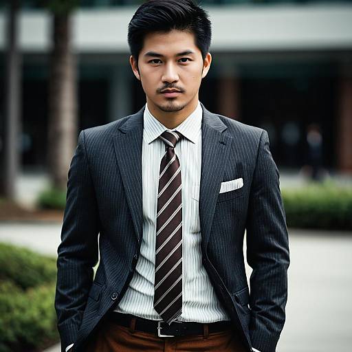 Realistic Male in Formal Attire Portrait