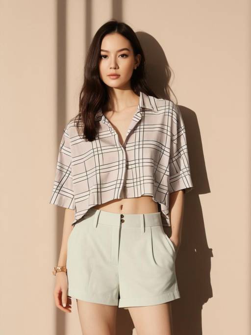 Chic Casual: Abstract Two-Piece Outfit