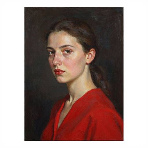 Elegant Woman in Red by Gogolauri