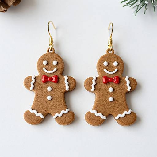 Festive Gingerbread Man Earrings