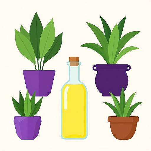 Colorful 2D Decorative Pot Assets