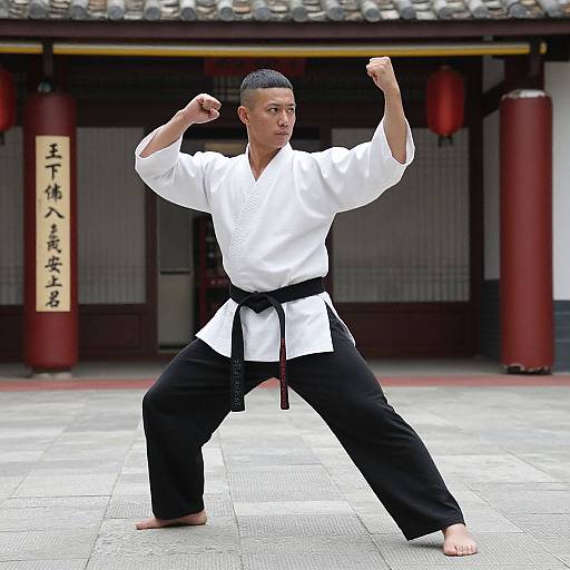 Wing Chun Martial Arts Training Pose