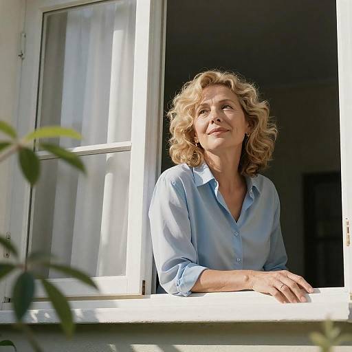 Relaxed Woman by the Window