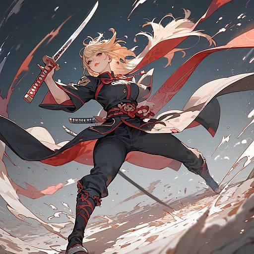 Dynamic Sword Fight with Katana