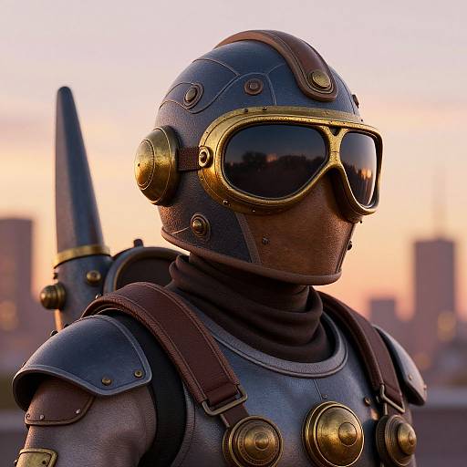 Steampunk Rocketeer Costume Close-Up