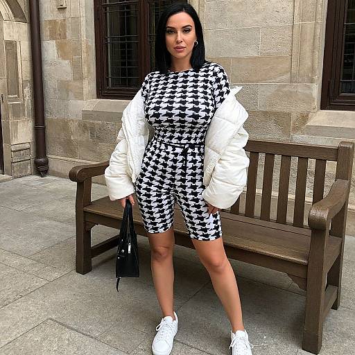 Urban Woman in Dalmatian Print Romper