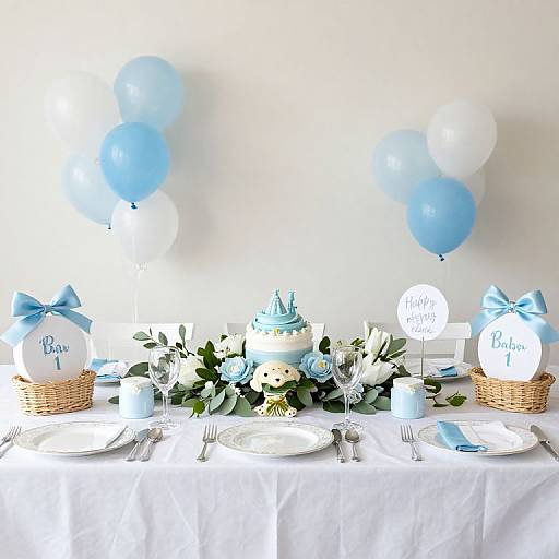 Elegant Baby Shower Table Decor