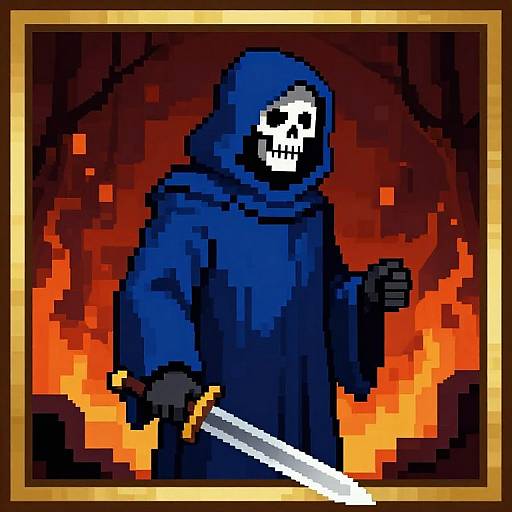 16-bit Pixelated Grim Reaper