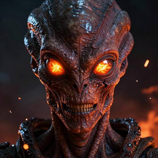 Hyperrealistic Pyra Alien Face