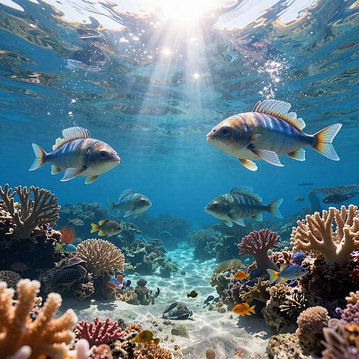 AI-Powered Marine Ecosystem Artwork