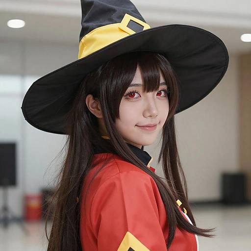 Asian Woman in Wizard Cosplay