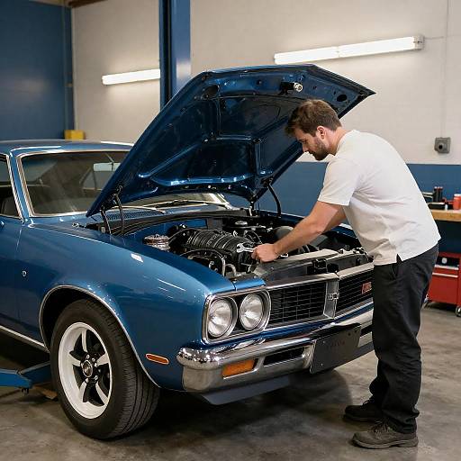 Classic Car Restoration in Cozy Garage
