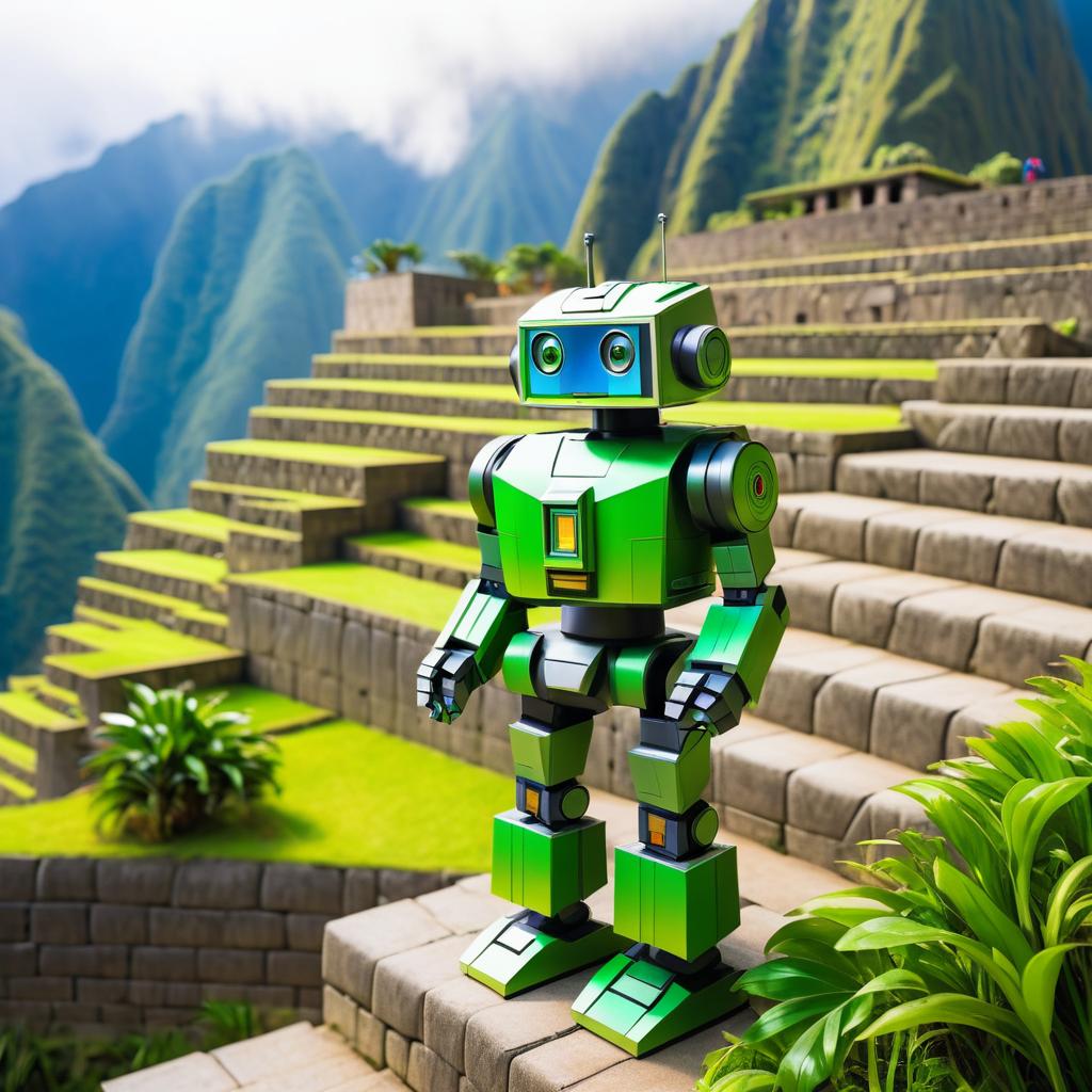 Contemplative Robot at Machu Picchu