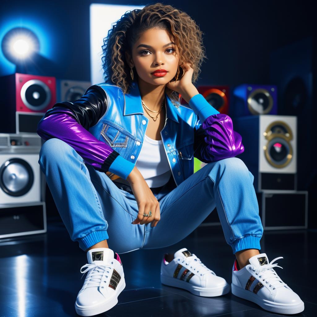 Zendaya as MJ: Vibrant Studio Portrait